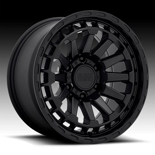 Black Rhino Raid Matte Black Custom Truck Wheels 1